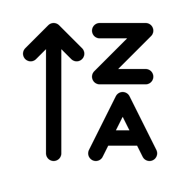 Arrow Sort Letters