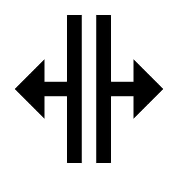 Arrow Split Vertical