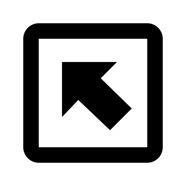 Arrow Top Left Bold Box Outline