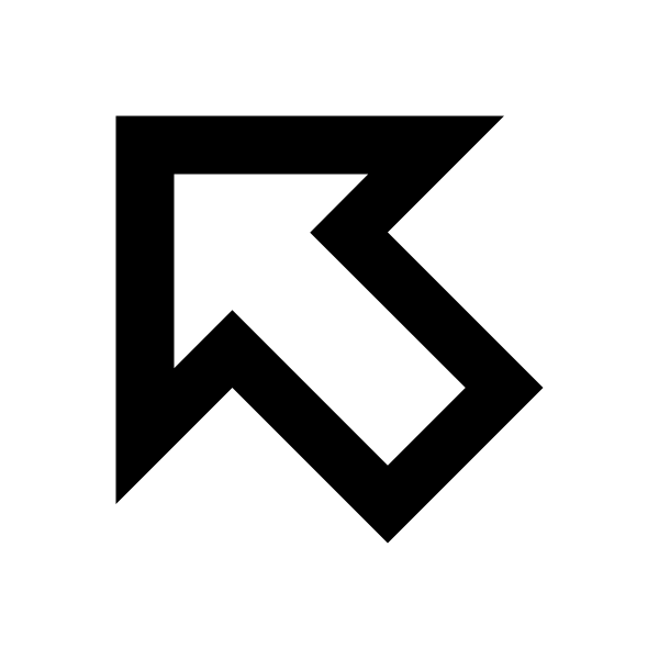 Arrow Top Left Bold Outline