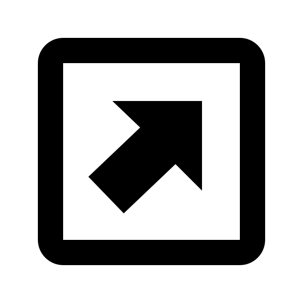 Arrow Top Right Bold Box Outline