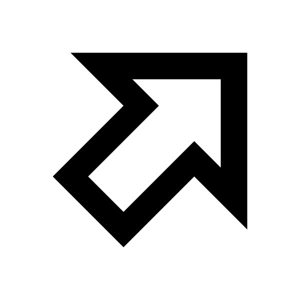 Arrow Top Right Bold Outline