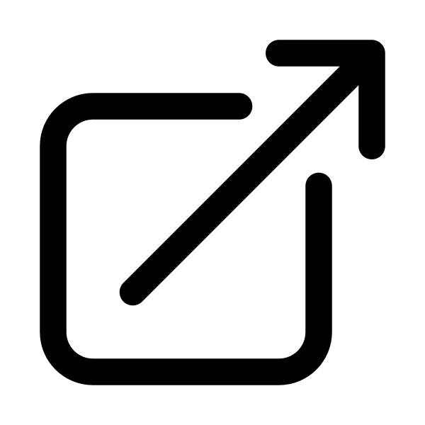 Arrow Top Right On Square