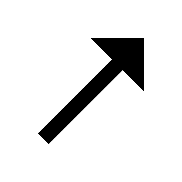Arrow Top Right Thin
