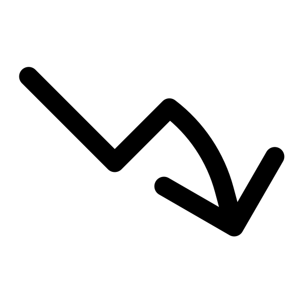 Arrow Trending Down Vector
