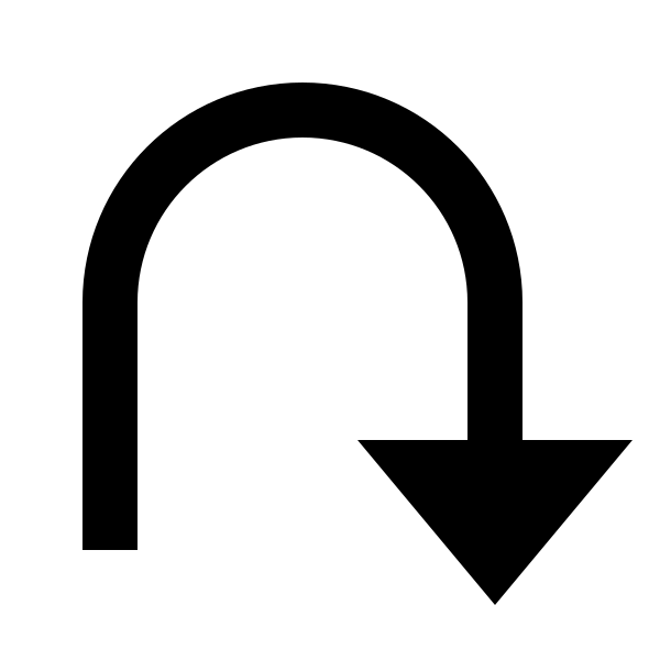 Arrow Turn Back Fill
