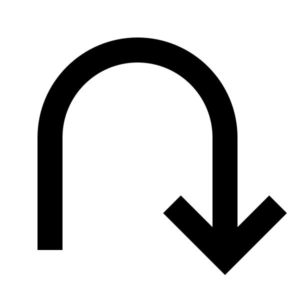 Arrow Turn Back Line