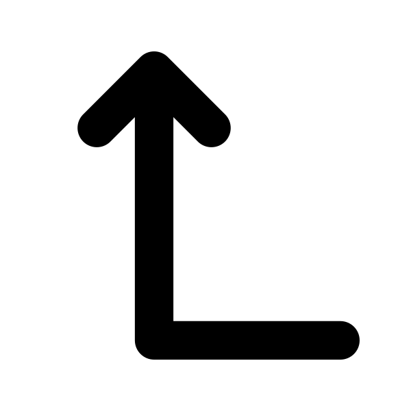 Arrow Turn Left Up Vector