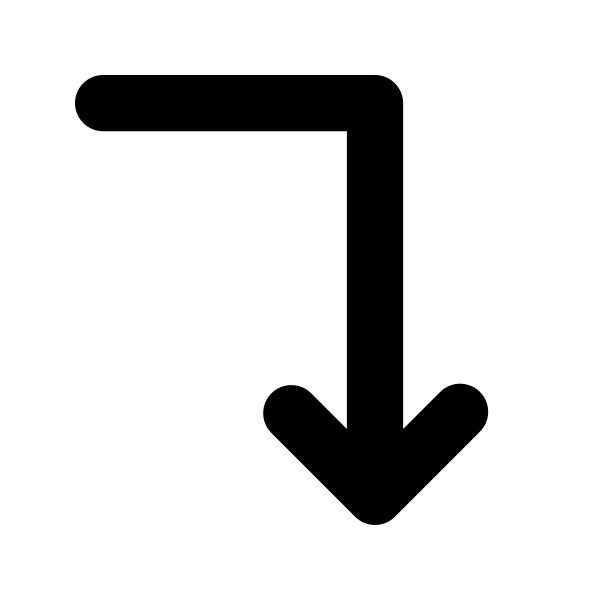 Arrow Turn Right Down Vector