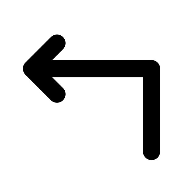 Arrow Turn Up Left Vector