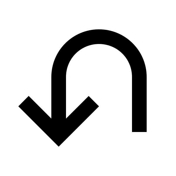 Arrow U Down Left