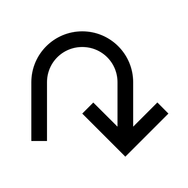 Arrow U Down Right