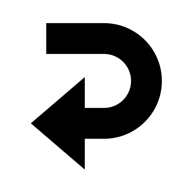 Arrow U Left Bottom Bold