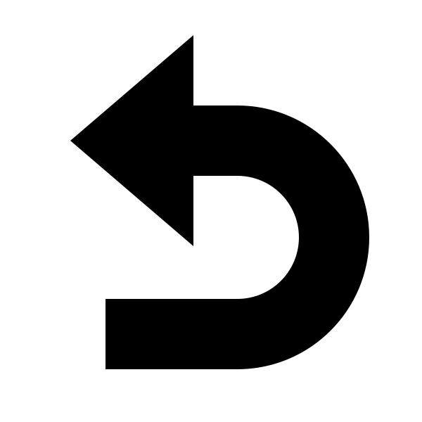 Arrow U Left Top Bold