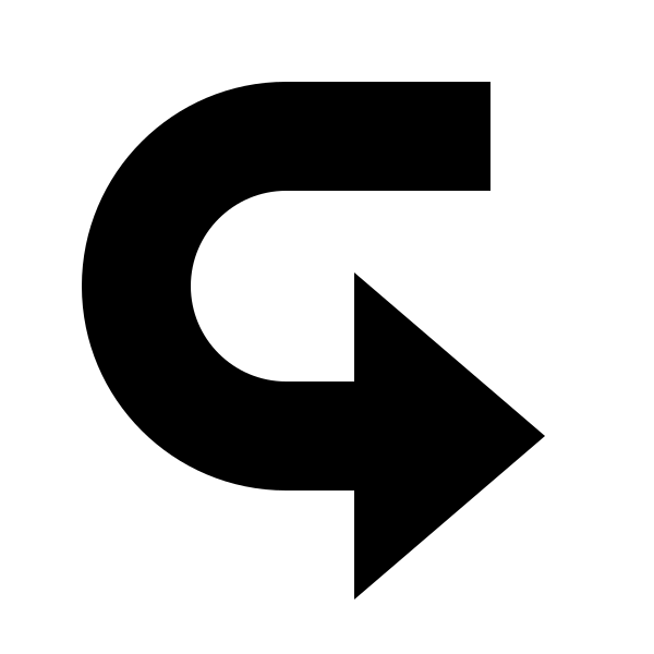 Arrow U Right Bottom Bold