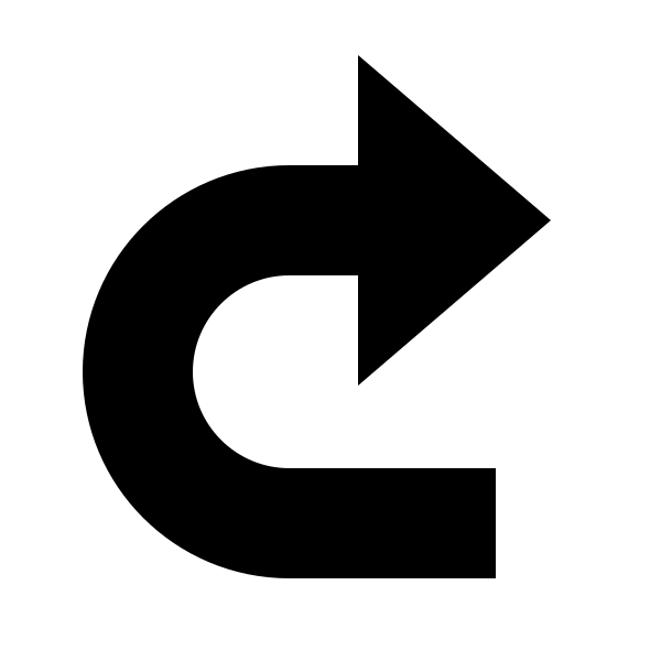 Arrow U Right Top Bold