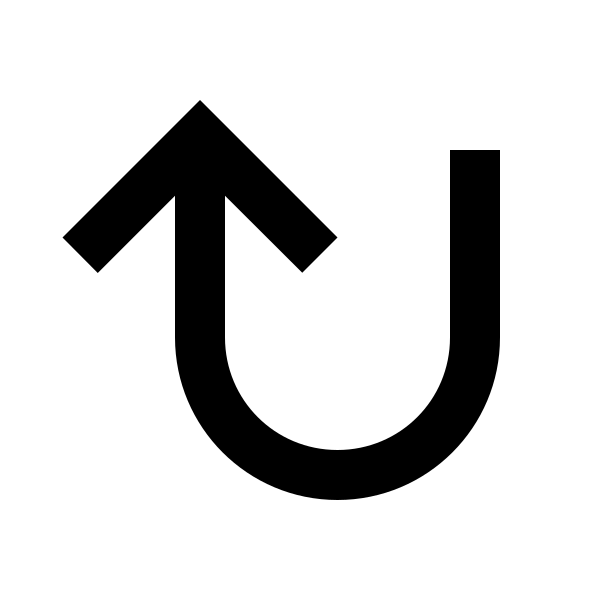 Arrow U Up Left