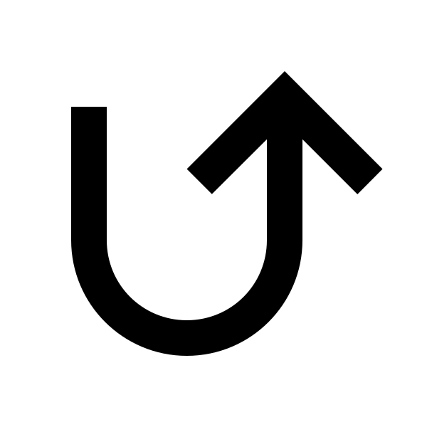 Arrow U Up Right