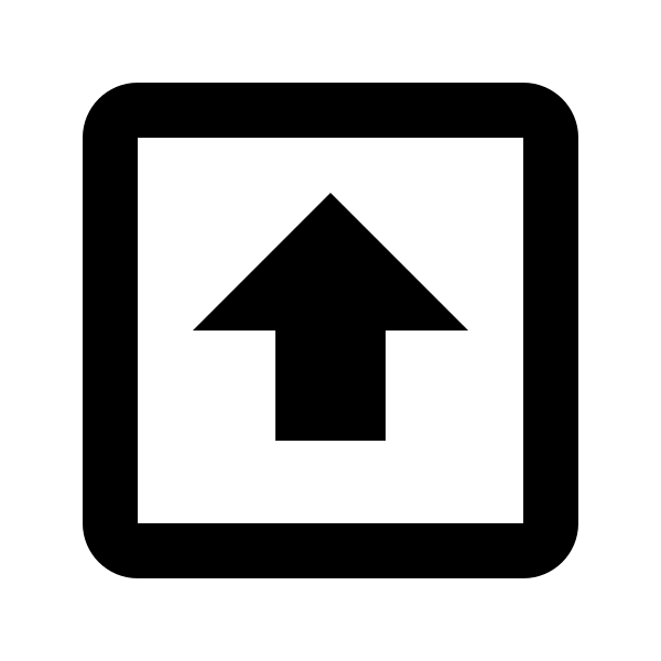 Arrow Up Bold Box Outline