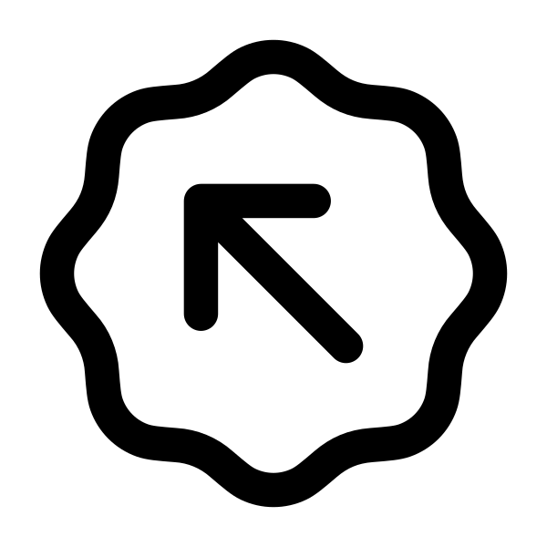 Arrow Up Left Waves