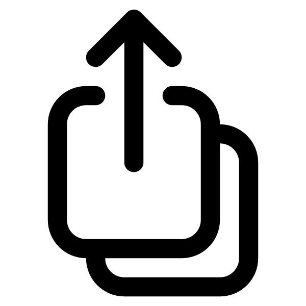 Arrow Up On Square Stack Vector