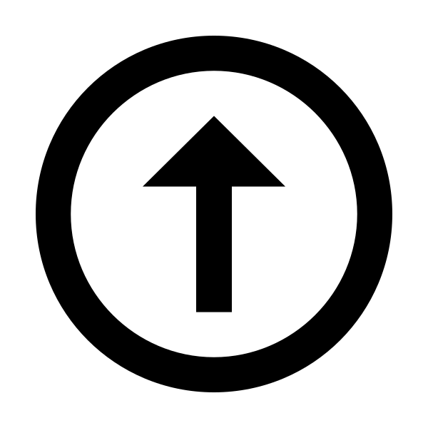 Arrow Up Thin Circle Outline