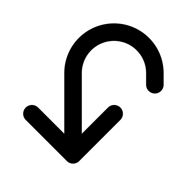 Arrow Uturn Down Vector