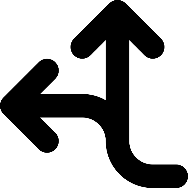 Arrows Split Up And Left
