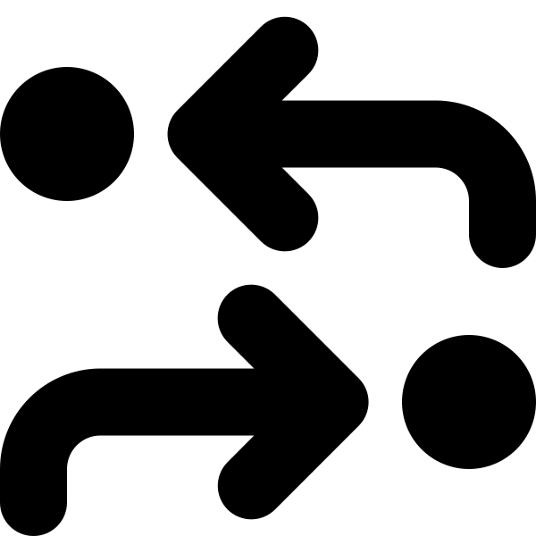 Arrows Turn To Dots