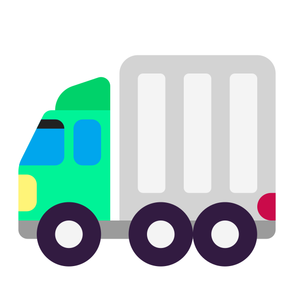 Articulated Lorry Flat Vector
