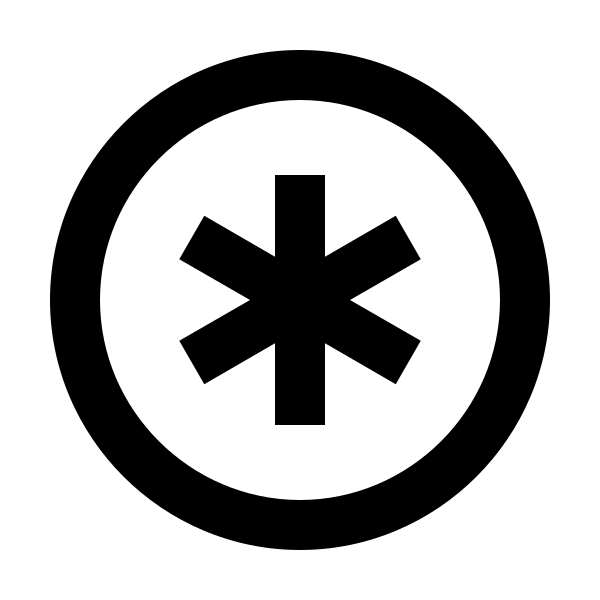 Asterisk Circle Outline