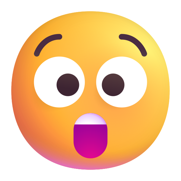 Astonished Face Color Vector