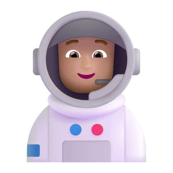 Astronaut Color Medium Light Vector