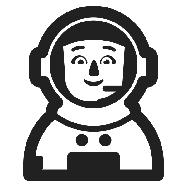 Astronaut High Contrast Default Vector