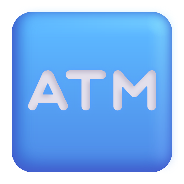 Atm Sign Color Vector