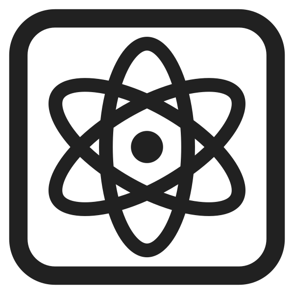 Atom Symbol High Contrast Vector