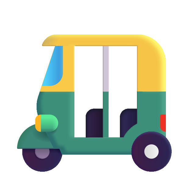 Auto Rickshaw Color Vector