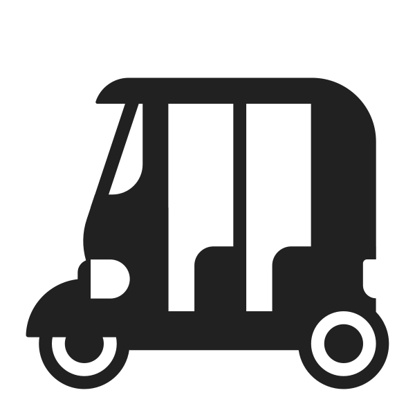 Auto Rickshaw High Contrast Vector