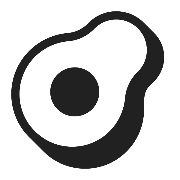 Avocado High Contrast Vector