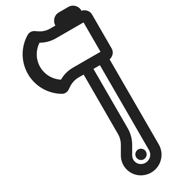 Axe High Contrast Vector