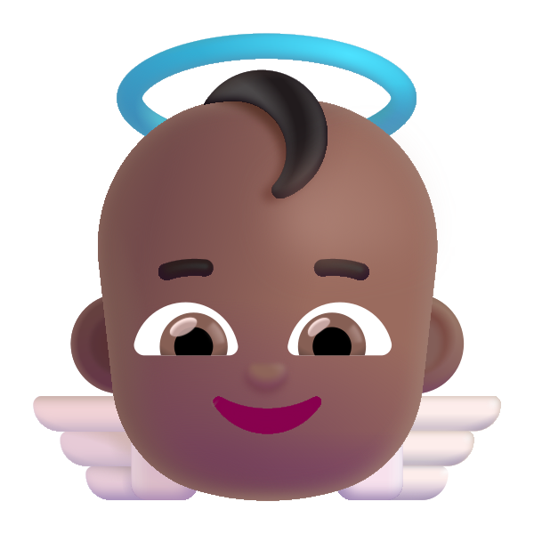 Baby Angel Color Medium Dark Vector
