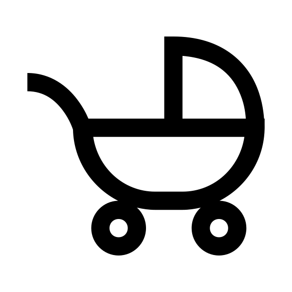 Baby Carriage Solid Vector