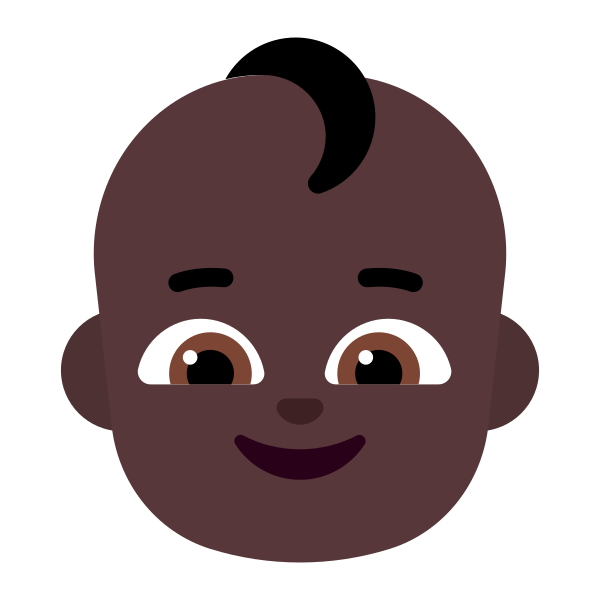 Baby Flat Dark Vector