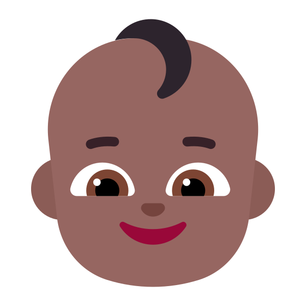 Baby Flat Medium Dark Vector