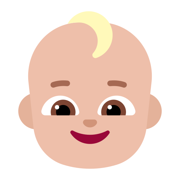 Baby Flat Medium Light Vector