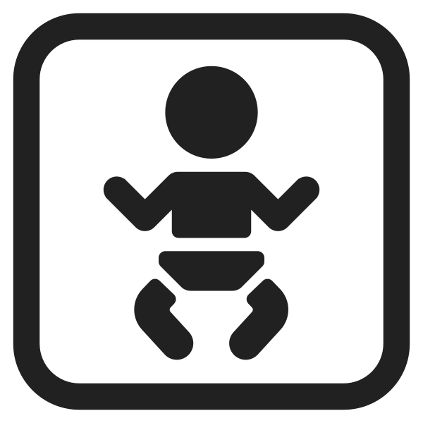 Baby Symbol High Contrast Vector