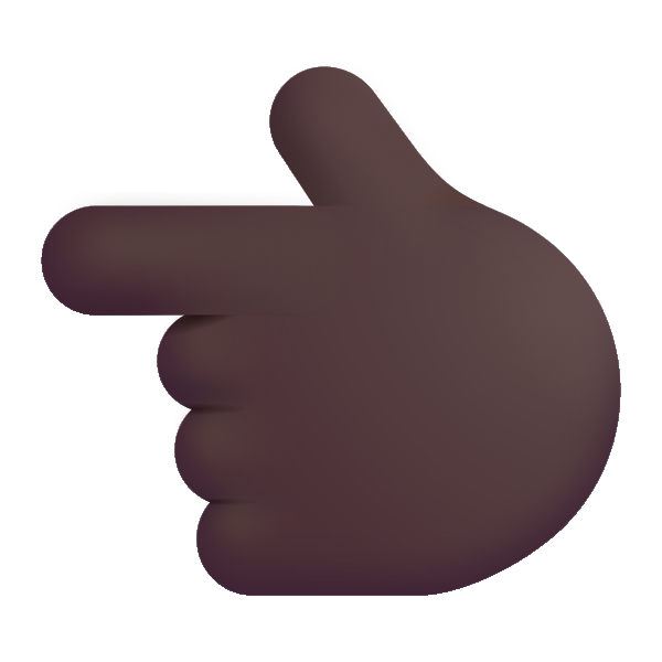 Backhand Index Pointing Left Color Dark Vector
