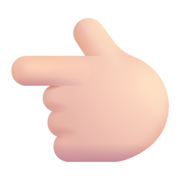 Backhand Index Pointing Left Color Light Vector