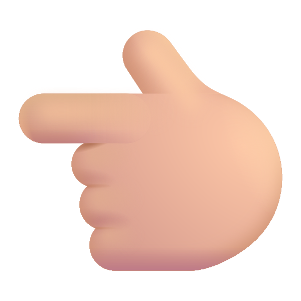 Backhand Index Pointing Left Color Medium Light Vector