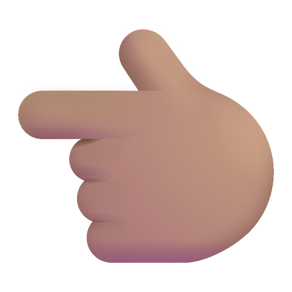 Backhand Index Pointing Left Color Medium Vector